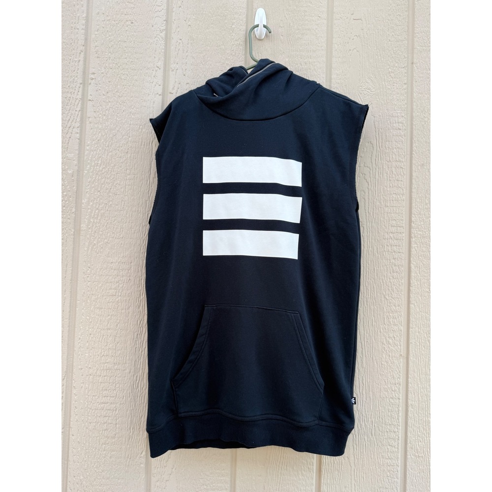 Adidas Medium Sleeveless Hoodie Streetwear Cotton Graphic Funnel Neck AB2671